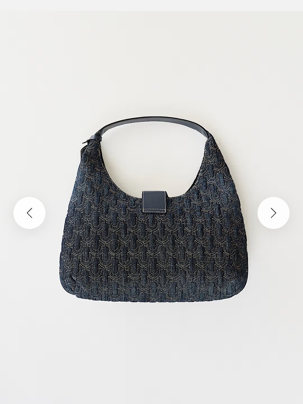 True Religion Navy Denim Hobo Bag with Gold Hardware - Picture 4 of 8